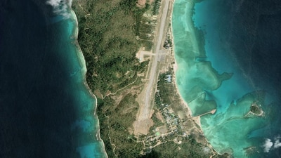The air strip at Coco Island has been extended to 2300 meters to accommodate transport aircraft. The air strip at Coco Island has been extended to 2300 meters to accommodate transport aircraft.