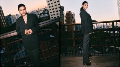 Alia Bhatt sets fashion goals with her sophisticated Gucci pantsuit look for 'Heart of Stone' promotions. (Instagram/@aliaabhatt) Alia Bhatt sets fashion goals with her sophisticated Gucci pantsuit look for 'Heart of Stone' promotions. (Instagram/@aliaabhatt)