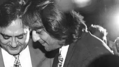 Sanjay Dutt remembered his father and veteran actor Sunil Dutt on Father's Day. He shared a black and white picture with him and wrote, “Happy Father's Day, Dad! You mean everything to me. Miss you dearly. Love you always!” Sanjay Dutt remembered his father and veteran actor Sunil Dutt on Father's Day. He shared a black and white picture with him and wrote, “Happy Father's Day, Dad! You mean everything to me. Miss you dearly. Love you always!” 