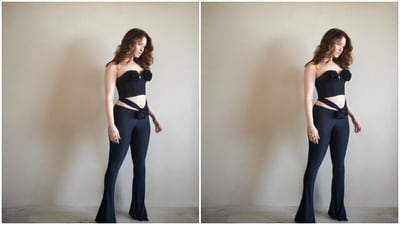 Styled by fashion stylist Shaleena Nathani, Tamannaah wore her tresses open in messy wavy curls as she posed for the pictures.&nbsp; (Instagram/@tamannaahspeaks)