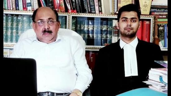 Usama Qamar Siddiqui with his father Qamrul H Siddiqui,