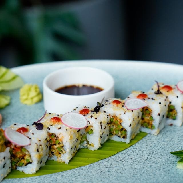 Asparagus Tempura brings with it a burst of freshness. Asparagus Tempura brings with it a burst of freshness.
