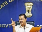 Delhi chief minister Arvind Kejriwal at the Delhi Secretariat. He has opposed the ordinance passed by the Centre, according certain powers to the Lieutenant Governor, calling it "unconstitutional". 