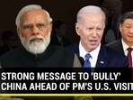 STRONG MESSAGE TO 'BULLY' CHINA AHEAD OF PM'S U.S. VISIT