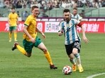 Lionel Messi in action for Argentina.