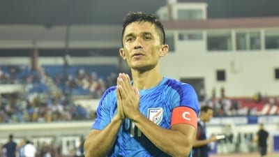 Sunil Chhetri scored a goal in India's 2-0 win vs Lebanon in the Intercontinental Cup final. (Twitter) Sunil Chhetri scored a goal in India's 2-0 win vs Lebanon in the Intercontinental Cup final. (Twitter)