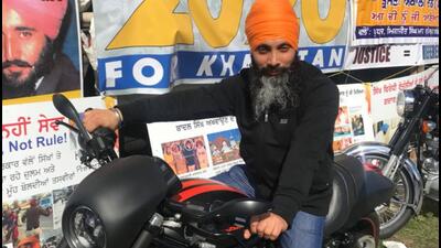 Hardeep Nijjar at the Surrey Vaisakhi nagar kirtan in Canada in 2018. (Supplied photo)