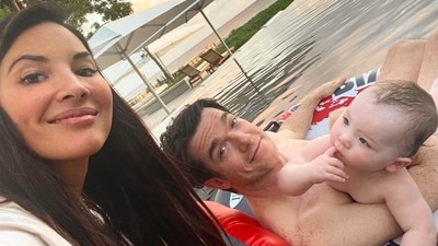John Mulaney with is baby son and wife Olivia Munn on Father's Day. (Instagram/johnmulaney) John Mulaney with is baby son and wife Olivia Munn on Father's Day. (Instagram/johnmulaney)