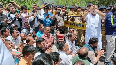 On June 15, the police had stopped BJP leaders from going to Salooni. (HT File Photo) On June 15, the police had stopped BJP leaders from going to Salooni. (HT File Photo)