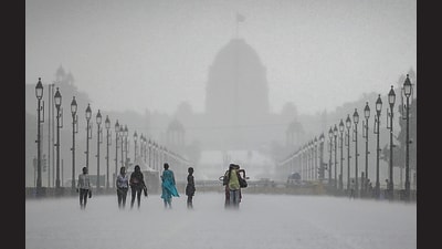 Parts of Delhi recorded rain on Monday. (Raj K Raj/HT Photo) Parts of Delhi recorded rain on Monday. (Raj K Raj/HT Photo)