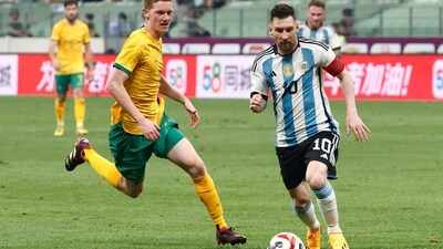 Lionel Messi in action for Argentina. (REUTERS)