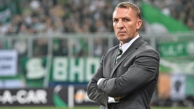 Brendan Rodgers looks on during a Europa League match between FC Salzburg and Celtic FC (AP/File Photo) Brendan Rodgers looks on during a Europa League match between FC Salzburg and Celtic FC (AP/File Photo)