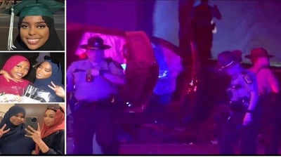 A speeding SUV aggressively crashed into a car with Five young Minnesota women as passengers. (New York Post screenshot/twitter ) A speeding SUV aggressively crashed into a car with Five young Minnesota women as passengers. (New York Post screenshot/twitter )