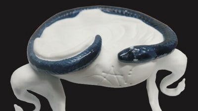 Ashtray designed by Salvador Dali at the NGMA, Mumbai (Picture courtesy the NGMA)