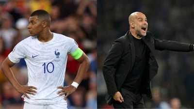Pep Guardiola spoke about the ongoing Kylian Mbappe transfer saga. Pep Guardiola spoke about the ongoing Kylian Mbappe transfer saga.