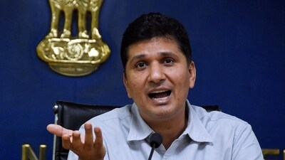 Delhi minister Saurabh Bharadwaj. (HT file)