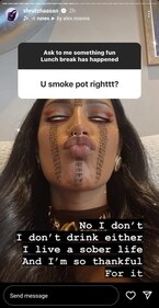 Shruti Haasan on her Instagram Stories. Shruti Haasan on her Instagram Stories.