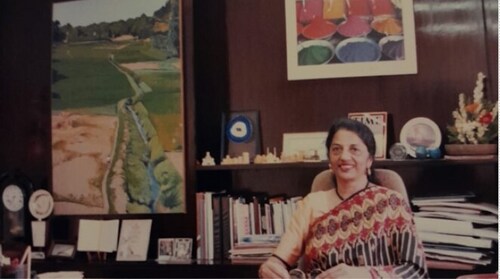 Uttara Parikh in her Air India office in 1999 (picture courtesy Uttara Parikh) (picture courtesy Uttara Parikh)