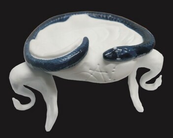 Ashtray designed by Salvador Dali at the NGMA, Mumbai (Picture courtesy the NGMA)