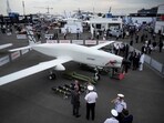 French drone Aarok is displayed at the Paris Air Show in Le Bourget, north of Paris, France, Tuesday, June 20, 2023. Paris hosts first air show in 4 years, airline executives see labour squeeze easing 