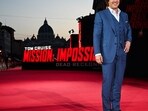 US producer and actor Tom Cruise poses during the premiere of "Mission: Impossible - Dead Reckoning Part One" movie. 