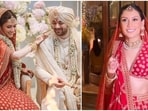 Karan Deol's wife Drisha Acharya chose minimal Punjabi bride makeup for her wedding day. 