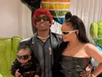 A$AP Rocky with son RZA and Rihanna. A$AP Rocky with son RZA and Rihanna.