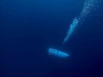 The Titan submersible, operated by OceanGate Expeditions to explore the wreckage of the sunken SS Titanic off the coast of Newfoundland, dived in an undated photograph. 