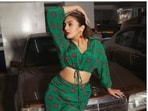 Huma Qureshi is currently awaiting the release of her upcoming film Tarla. Based on the life of celebrity chef Tarla Dalal, the film Tarla is set to release on the OTT platform ZEE5. Huma Qureshi is playing the titular role in the film. The actor, on Tuesday, shared a string of pictures from the promotions of the film and made her fans drool like anything. Take a look at her ensemble here.