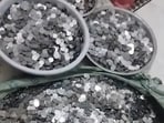 Coins brought by the man to pay for maintenance during divorce proceeding. 