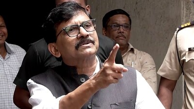 Shiv Sena (Uddhav Thackeray) leader Sanjay Raut addresses media after the Supreme Court verdict on the disqualification of rebel MLAs. (ANI Photo) Shiv Sena (Uddhav Thackeray) leader Sanjay Raut addresses media after the Supreme Court verdict on the disqualification of rebel MLAs. (ANI Photo)