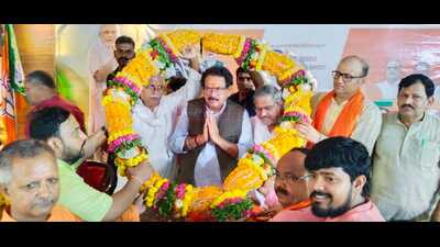 Baghel was addressing BJP workers in Varanasi on the completion of nine years of the Modi government. (Sourced) Baghel was addressing BJP workers in Varanasi on the completion of nine years of the Modi government. (Sourced)