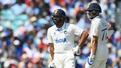 India's captain Rohit Sharma (2R) and India's Shubman Gill (AFP)
