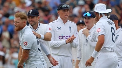 Khawaja's innings was ended by Ben Stokes, who got the wicket off the last ball of just his second over of the innings. (AFP) Khawaja's innings was ended by Ben Stokes, who got the wicket off the last ball of just his second over of the innings. (AFP)