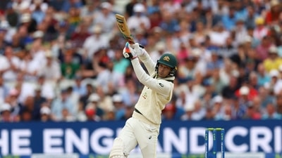 Alex Carey put up 18 runs with Cummins before falling to Joe Root. Khawaja earlier fell to Stokes and England were well on top.&nbsp; (Action Images via Reuters)