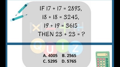 Maths question to solve. (Instagram/@mathsquiz) Maths question to solve. (Instagram/@mathsquiz)