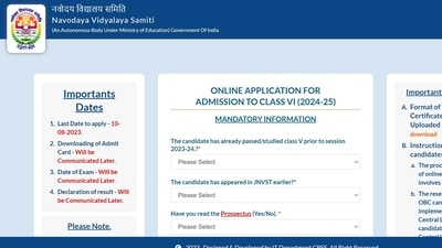NVS 2024 Class VI registration process begins at navodaya.gov.in NVS 2024 Class VI registration process begins at navodaya.gov.in