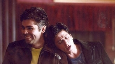 Karan Johar and Shah Rukh Khan on the sets of Kabhi Alvida Naa Kehna Karan Johar and Shah Rukh Khan on the sets of Kabhi Alvida Naa Kehna