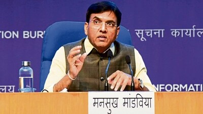 Union health minister Mansukh Mandaviya. (PTI)