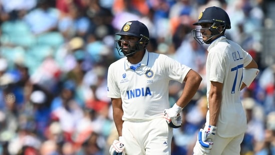 India's captain Rohit Sharma (2R) and India's Shubman Gill (AFP)