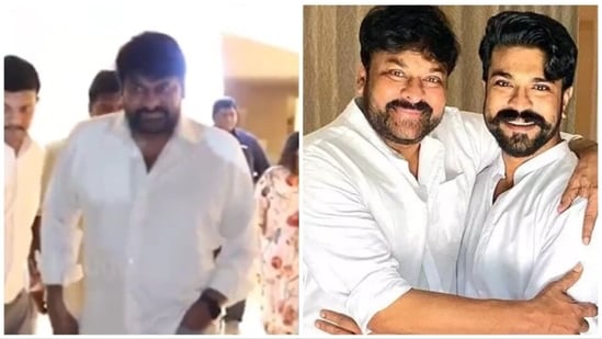 Chiranjeevi greeted photographers with folded hands as he visited Ram Charan, Upasana and their baby at a Hyderabad hospital.