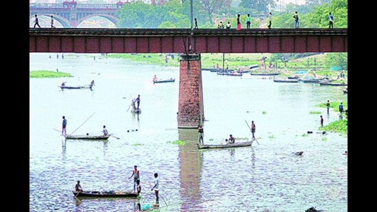 The catchment area of river Gomti has been tamed in the form of a riverfront, hitting the process of water recharge. (PTI)
