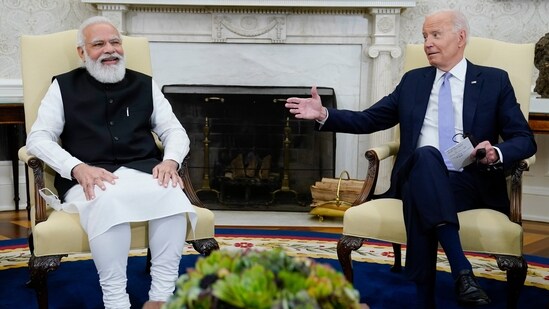 FILE - President Joe Biden meets with Indian Prime Minister Narendra Modi in the Oval Office of the White House, Sept. 24, 2021, in Washington. (AP)