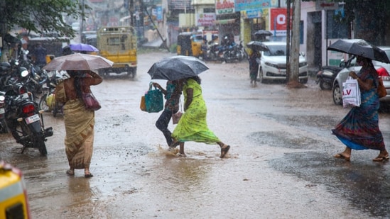 Heavy rainfall was recorded across Chennai last night. (PTI file)