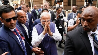 Prime Minister Narendra Modi greets supporters as he arrives in New York. (AP) Prime Minister Narendra Modi greets supporters as he arrives in New York. (AP)