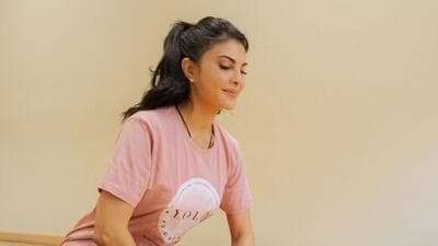 Actor Jacqueliene Fernandez poses for HT City on the occasion of International Yoga Day. Actor Jacqueliene Fernandez poses for HT City on the occasion of International Yoga Day.