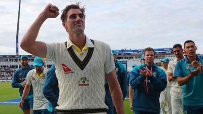 Australia's Pat Cummins reacts as he leaves the pitch (AFP) Australia's Pat Cummins reacts as he leaves the pitch (AFP)