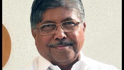 Chandrakant Patil, higher and technical education minister of Maharashtra (HT FILE PHOTO)