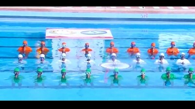 International Yoga Day: Indian Army personnel performs underwater yoga. (Twitter/@ANI) International Yoga Day: Indian Army personnel performs underwater yoga. (Twitter/@ANI)