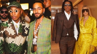 Among the stars who were spotted were Pharrell Williams, Maluma, Beyonce and Jay-Z (maluma/Instagram and beyonce/Instagram) Among the stars who were spotted were Pharrell Williams, Maluma, Beyonce and Jay-Z (maluma/Instagram and beyonce/Instagram)